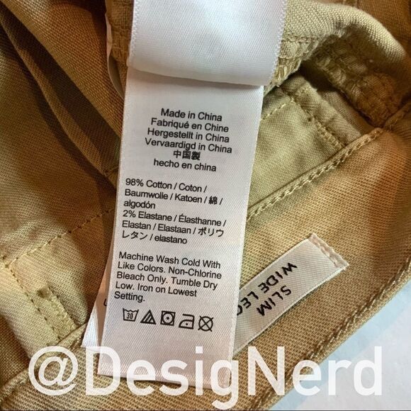 J.CREW SLIM WIDE-LEG CROPPED JEAN PALE OAK CHINOS - Picture 5 of 10